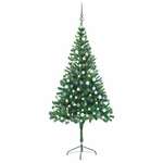 vidaXL Umjetno božićno drvce LED s kuglicama 180 cm 564 grane