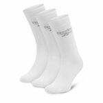Set od 3 para unisex visokih čarapa Reebok R0367-SS24 (3-pack) Bijela