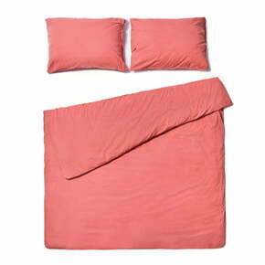 Posteljina od koraljno ružičastog pamuka za bračni krevet Le Bonom