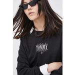 Tommy Jeans - Majica - crna. Majica iz kolekcije Tommy Jeans. Model izrađen od debele, elastične pletenine.