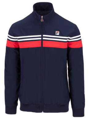 Muška sportski pulover Fila Jacket Bruno - navy/fila red