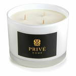 Privé Home Tobacco &amp; Leather bijela mirisna svijeća, vrijeme gorenja 35 h