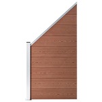 vidaXL Panel za ogradu WPC 90 x (100 - 180) cm smeđi