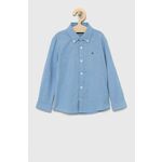 Dječja košulja Tommy Hilfiger boja: plava - plava. Dječja košulja iz kolekcije Tommy Hilfiger. Model izrađen od tkanine.