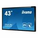 iiyama Interactive Tochscreen-Display ProLite T4362AS-B1 - 109 cm (43") - 3840 x 2160 4K Ultra HD