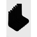 Čarape Asics boja: crna - crna. Visoke čarape iz kolekcije Asics. Model izrađen od prozračnog materijala. U setu šest pari.