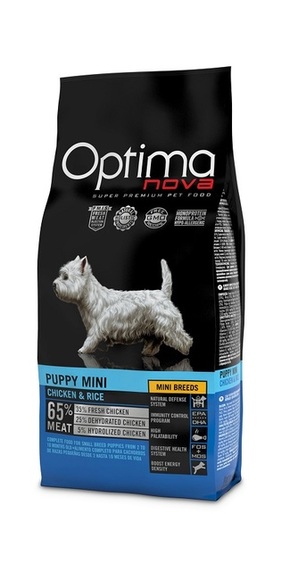 Visán Optimanova Dog Puppy Mini Chicken &amp; Rice 2 kg