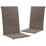 vidaXL Jastuci za vrtne stolice 2 kom smeđe-sivi 120 x 50 x 3 cm