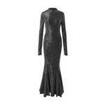 Essentiel Antwerp Večernja haljina 'EQUINA' crna / srebro