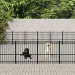 Vanjski kavez za pse čelični 45 16 m²