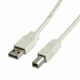STANDARD USB2.0 kabel TIP A-B M/M, 3.0m, bež; Brand: STANDARD; Model: ; PartNo: 7611990157365; S3103 - Product type: USB 2.0 Cable - Colour: Beige - Length: 3.0 m - Transfer quality: USB 2.0 Hi- Speed 480 Mbit/s - Connection ports: USB 2.0 Type A...