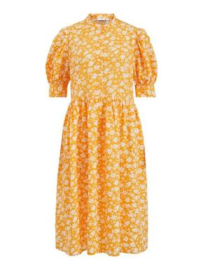 VILA Košulja haljina 'Haylee' narančasta / bijela