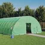 vidaXL Staklenik s čeličnim okvirom zeleni 108 m² 18 x 6 x 2,85 m