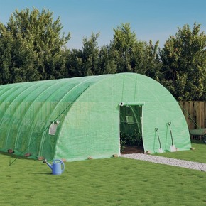 VidaXL Staklenik s čeličnim okvirom zeleni 108 m² 18 x 6 x 2