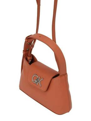 Calvin Klein Ručna torbica karamela / srebro