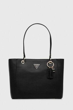 Torba Guess boja: ružičasta - crna. Velika shopper torbica iz kolekcije Guess. Na kopčanje model izrađen od ekološke kože. Model se lako čisti i održava.