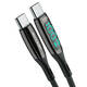 USB-C na USB-C kabel BlitzWolf BW-TC23, sa zaslonom, 100W, 0,9m (crni)
