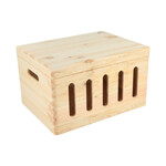 AtmoWood Drvena kutija s izrezima i poklopcem 40 x 30 x 23 cm