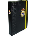 FC Real Madrid fascikl s gumicom, A4 5cm, crni