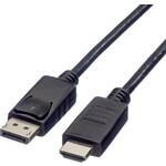 Roline DisplayPort / HDMI adapterski kabel DisplayPort utikač, HDMI A utikač 1.00 m crna 11.04.5780 sa zaštitom DisplayPort kabel