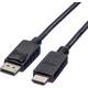 Roline DisplayPort / HDMI adapterski kabel DisplayPort utikač, HDMI A utikač 1.00 m crna 11.04.5780 sa zaštitom DisplayPort kabel