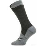 Sealskinz Waterproof All Weather Mid Length Sock Black/Grey Marl S Biciklistički čarape