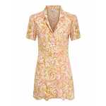 River Island Petite Košulja haljina šafran / limun žuta / svijetložuta / svijetloroza / bijela
