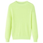 vidaXL Dječji džemper pleteni neonskožuti 116