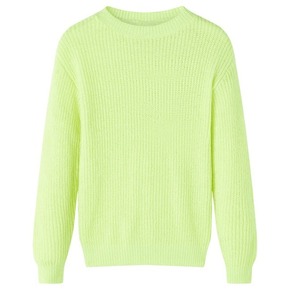 VidaXL Dječji džemper pleteni neonskožuti 116