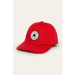 Converse - Kapa - crvena Kapa s šiltom u stilu baseball iz kolekcije Converse. Model izrađen od tkanine s aplikacijom.