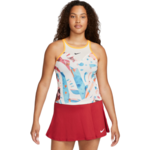 Ženska majica bez rukava Nike Court Dri-Fit Slam Printed Tennis Tank Top - coconut milk/coconut milk/sundia