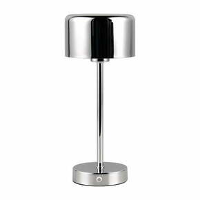 LED stolna lampa s mogućnosti zatamnjivanja u sjajno srebrnoj boji (visina 30 cm) Jeff – Trio
