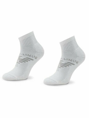 Set od 2 para muških visokih čarapa Emporio Armani 292304 2F258 00010 Bianco