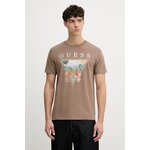 Guess majica za muškarce od pamuka smeđa M6GI33.K3310