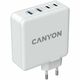 CND-CHA100W01 - CANYON H-100, GAN 100W charger Input 100V-240V Output USB-C1/C2 5V 3A , 9V 3A , 12V 3A , 15V 3A , 20V 5A USB-A 1/A2 4.5V/5A, 5V/4.5A, 9V/3A, 12V/2.5A, 20V/1.5A C1C2 65W 30W C1A1 65W - - divh2Fast Charge GaN Wall Charger H-100br...