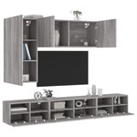 vidaXL 5-dijelni zidni TV ormarići siva boja hrasta konstruirano drvo