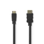 Kabel NEDIS, HDMI (M) na mini HDMI (M), crni, 3m, ethernet, pozlaćeni, polybag
