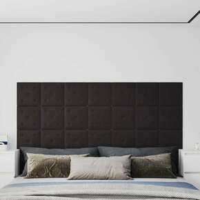 Zidne ploče od umjetne kože 12 kom crne 30 x 30 cm 1 08 m²