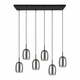 Crna/u srebrnoj boji viseća svjetiljka sa staklenim sjenilom Barret – Trio Select