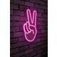 Ukrasna plastična LED rasvjeta, Victory Sign - Pink