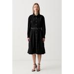 DKNY haljina A-kroja od pamuka s elastanom crna P6EB0F68