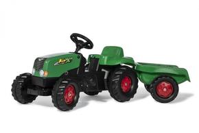 Rolly Toys traktor na pedale Rolly Kid s prikolocom - zelenoj