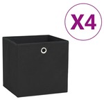 vidaXL Kutije za pohranu od netkane tkanine 4 kom 28x28x28 cm crne