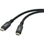 Renkforce USB kabel USB 4.0 USB-C™ utikač 0.80 m crna aluminijski utikač RF-4870098