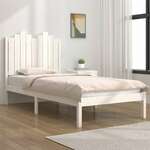 Okvir za krevet od borovine bijeli 75x190 cm jednokrevetni