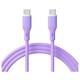 Akyga USB kabel USB-C® utikač, USB-C® utikač 1 m ljubičasta AK-USB-70