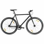 Bicikl s fiksnim zupčanikom crni 700c 51 cm