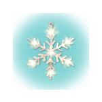 HOME LED akrilni prozorski ukras, snježni kristal, topla bijela (KID 701/WW)