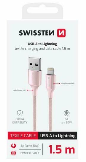 SWISSTEN DATA KABEL TEXTILE II USB / LIGHTNING 1
