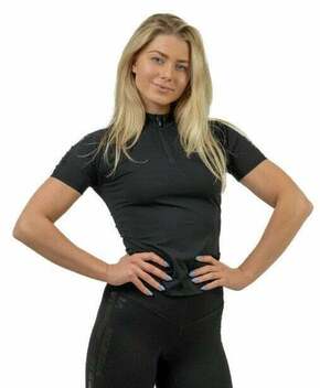 Nebbia Compression Zipper Shirt INTENSE Ultimate Black M Majica za fitnes